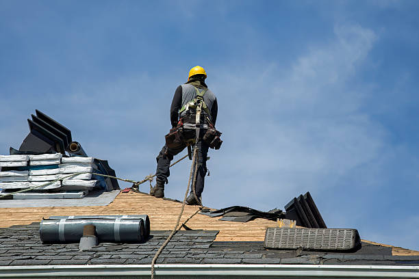Professional Roof Replacement technician working in Fowler, MI